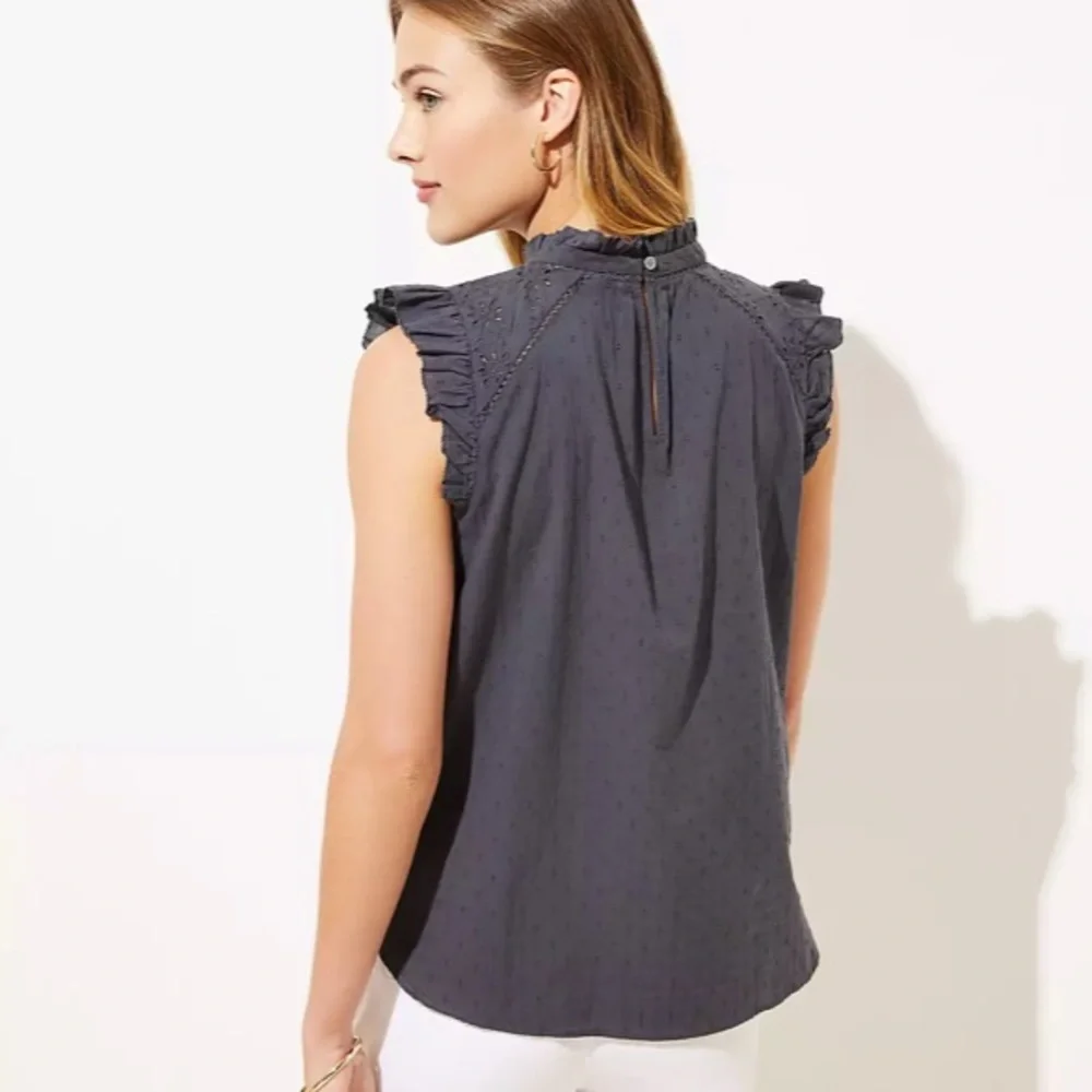 Petite Eyelet Ruffle Top - Picture 3 of 3